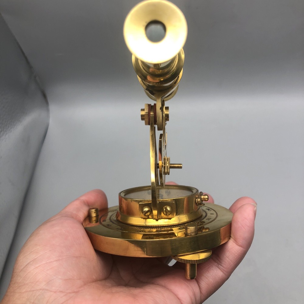 Brass Telescope Compass Feel The Distant Objects Nearer *READ