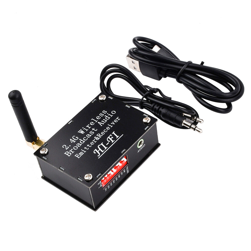 DC 3.5-5V 2.4G Wireless Audio Transceiver Transmitter Receiver with Type C Port