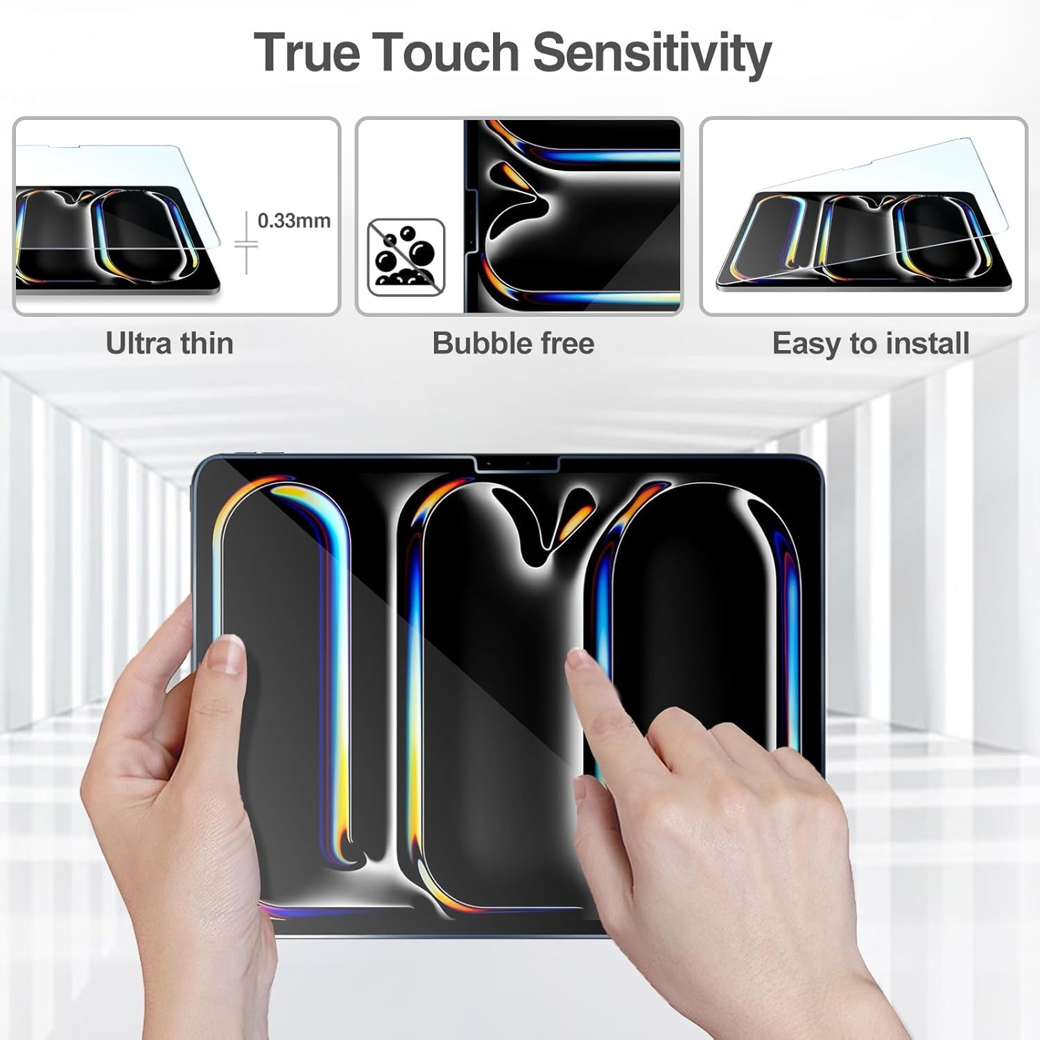 (2 PCS) Screen Protector for iPad Pro 13-Inch M5 M4 (2025) Tempered Glass Saver