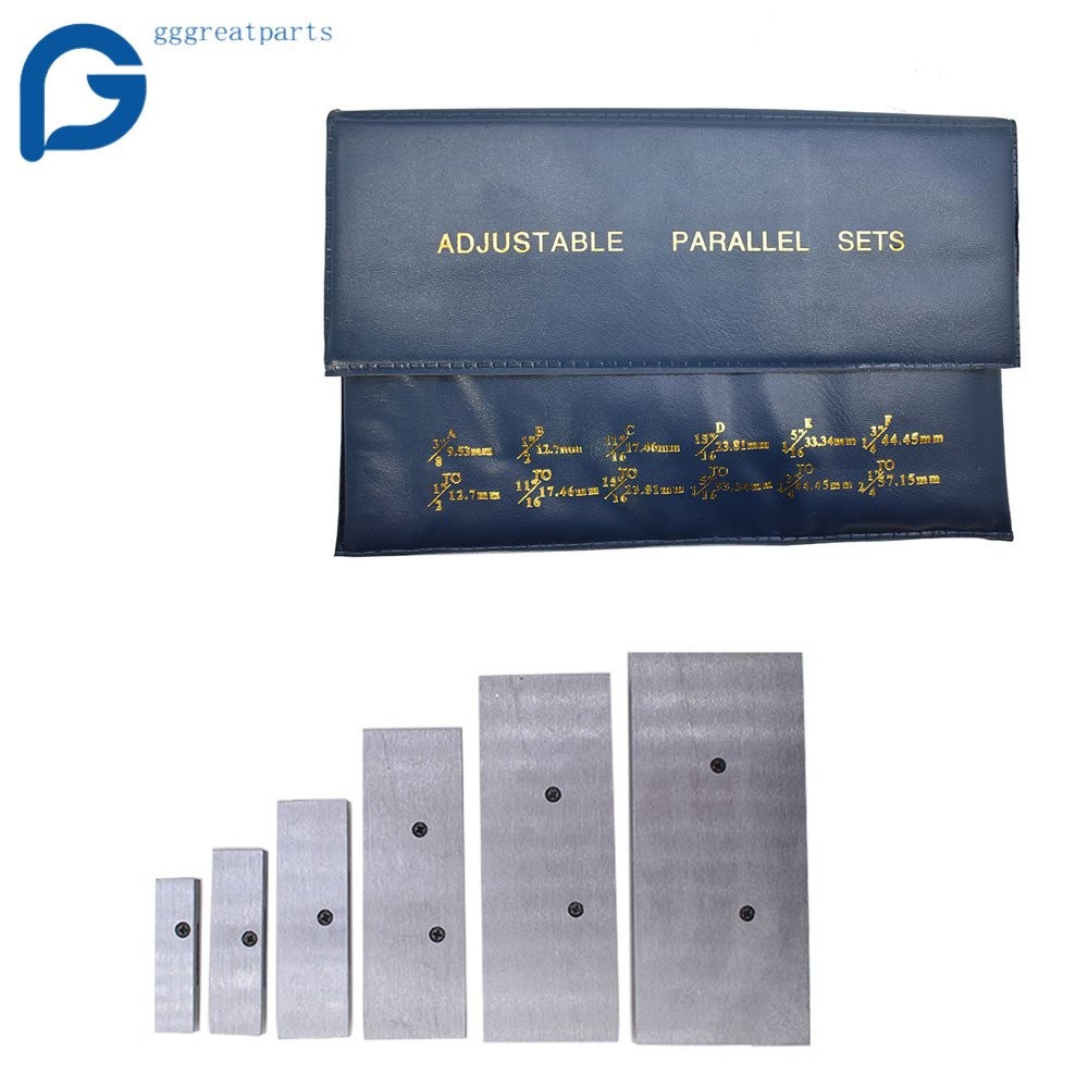 New 6Pcs Adjustable Parallel Set 3/8" - 2-1/4" From USA