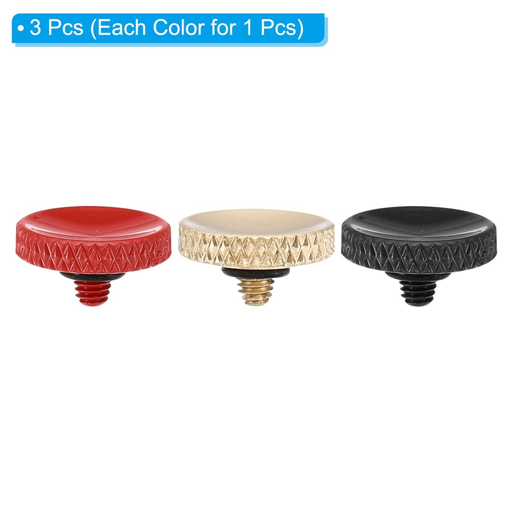 3 Pcs Red Matte Golden Black Camera Shutter Button Pure Copper Button for Camera