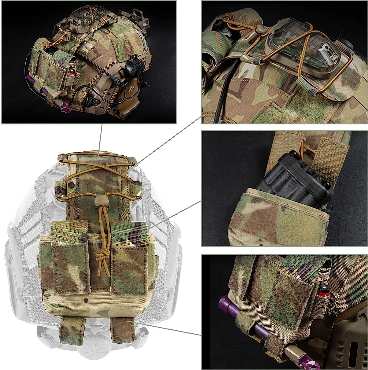 Tactical Helmet Battery Counterweight Pouch MK1 Helmet Battery Pack Balance Bag