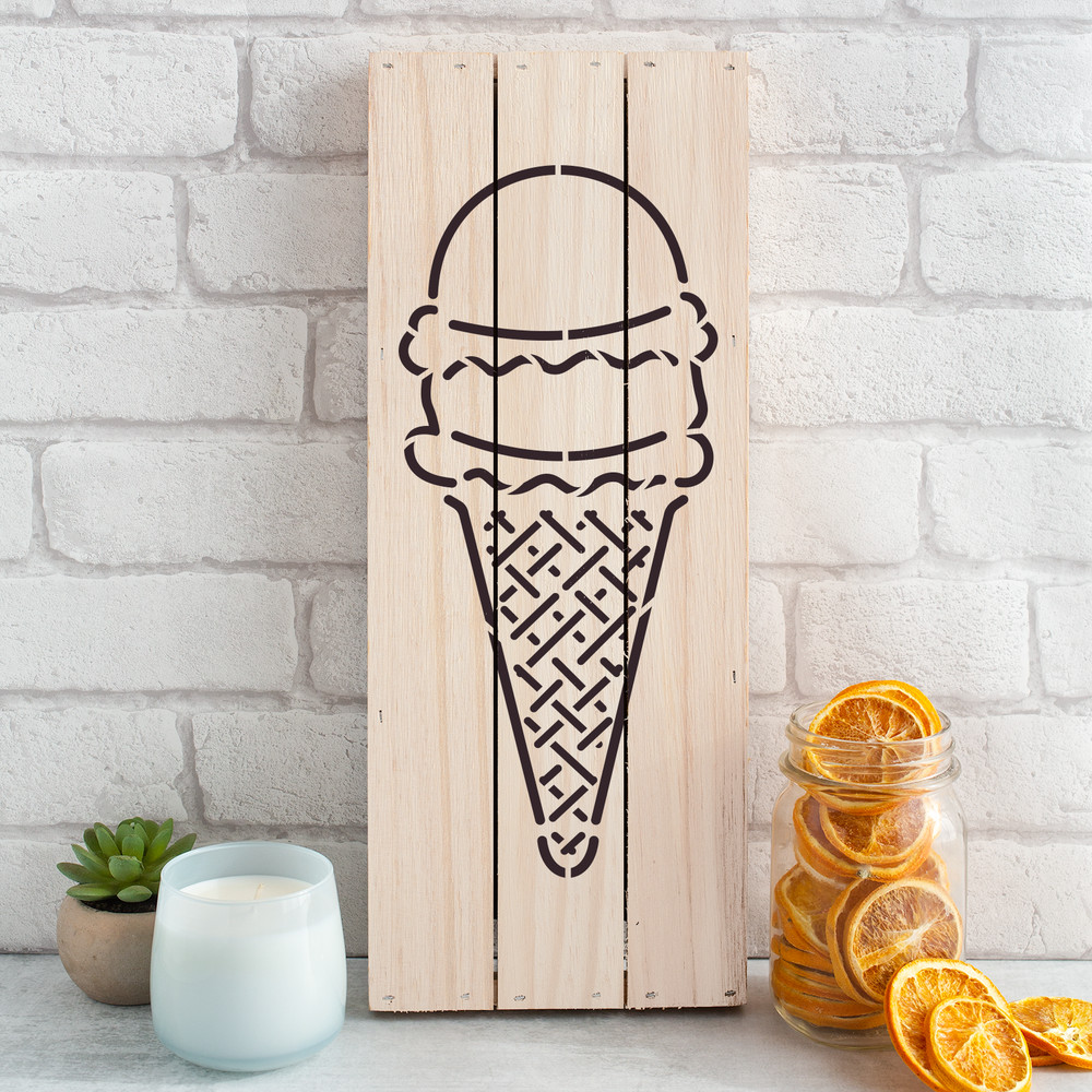 Ice Cream Stencil - Durable & Reusable Mylar Stencils