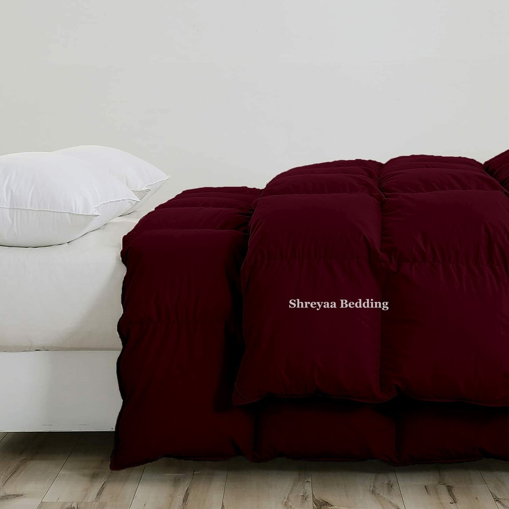 Luxury Premium Soft Solid Wine Comforter Goose Down Alternative Cal King Size