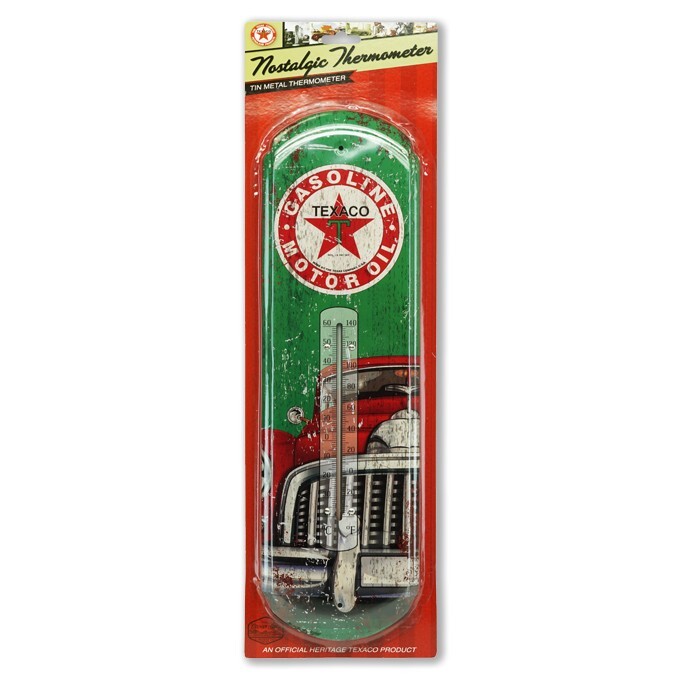 NEW! Gas & Oil TEXACO - Indoor Outdoor Metal Tin 17" Thermometer Nostalgic 40252