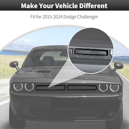 for Challenger Front Grill Mesh Grille Inserts Trim Cover Compatible with