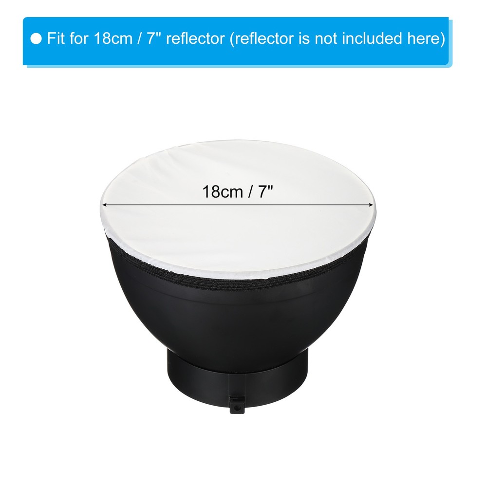 2PCS 7" 18cm Soft Diffuser Lamp Cover Cloth Diffuser Strobe Lamp Sock White