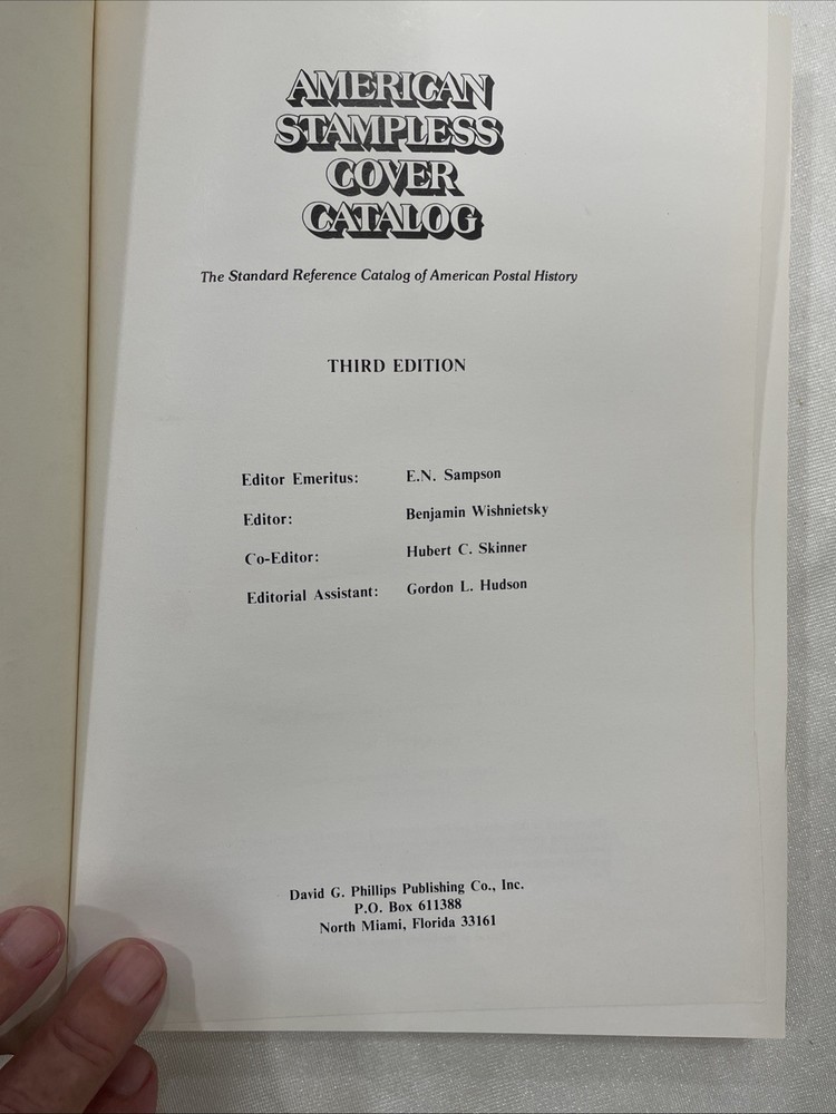 American Stampless Cover Catalog 3rd Edition 1978.