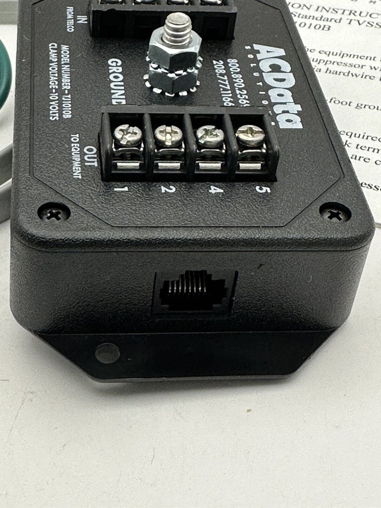 AC DATA SOLUTIONS T1/E1 SURGE PROTECTOR TJ1010B
