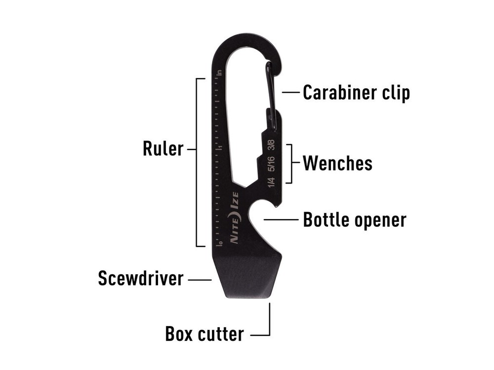 Niteize DOOHICKEY KEY TOOL Black KMT-01-R3