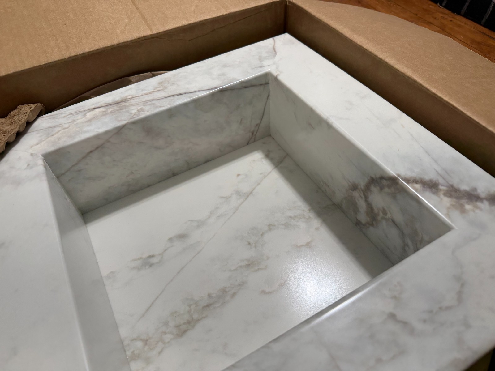 FlexStone 17 in. x 17 in. Square Recessed Shampoo Caddy in Calypso