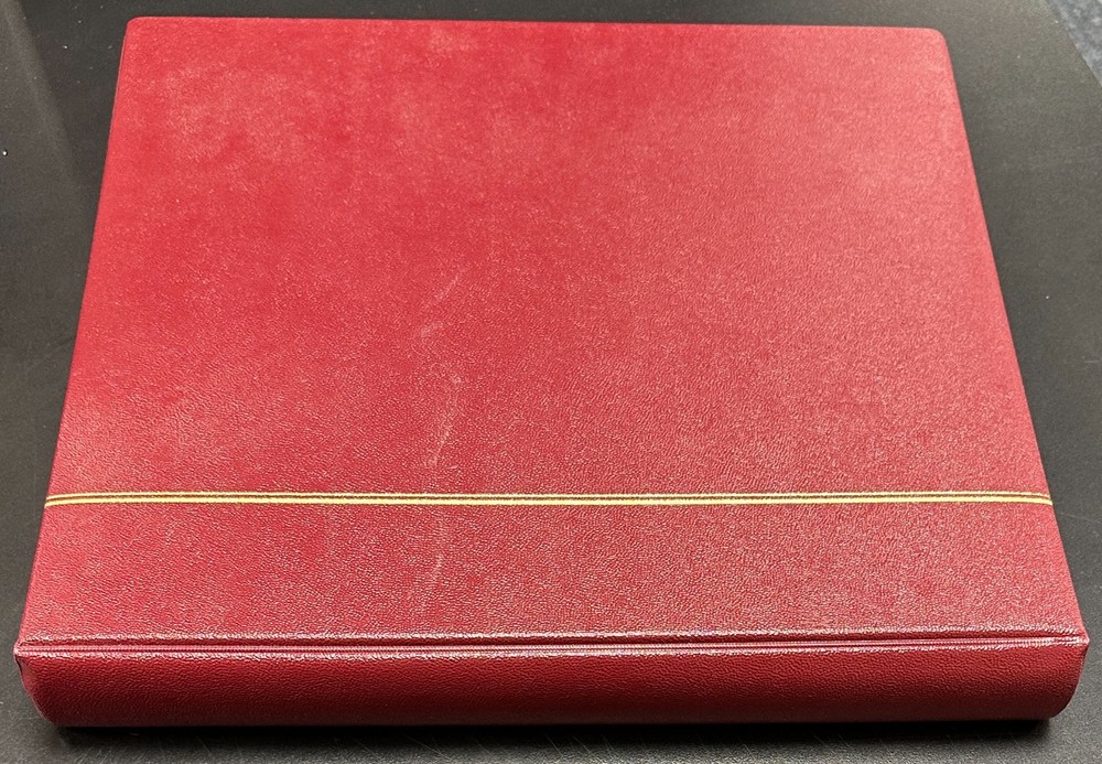 Vintage, Unused Safe Stamp Album w/ Pages, No Stamps - Red