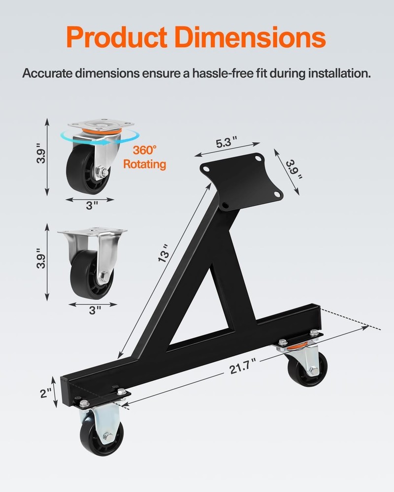 JY PERFORMANCE LS Engine Stand Cradle, Rolling Storage Stand for GM Chevy V8 LSx