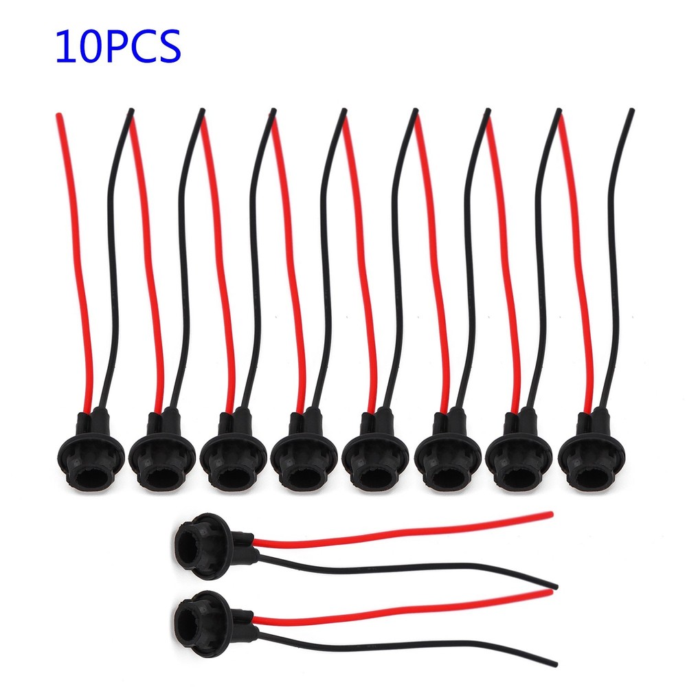 10pcs Wedge Light Base Socket Connector for Car LED Bulbs Installation