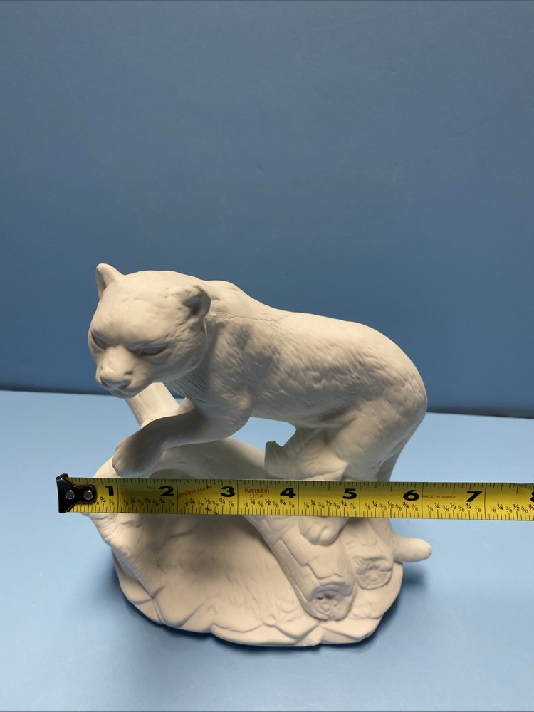 Ceramic Bisque Cougar On Tree Ready to Paint Your Ideas
