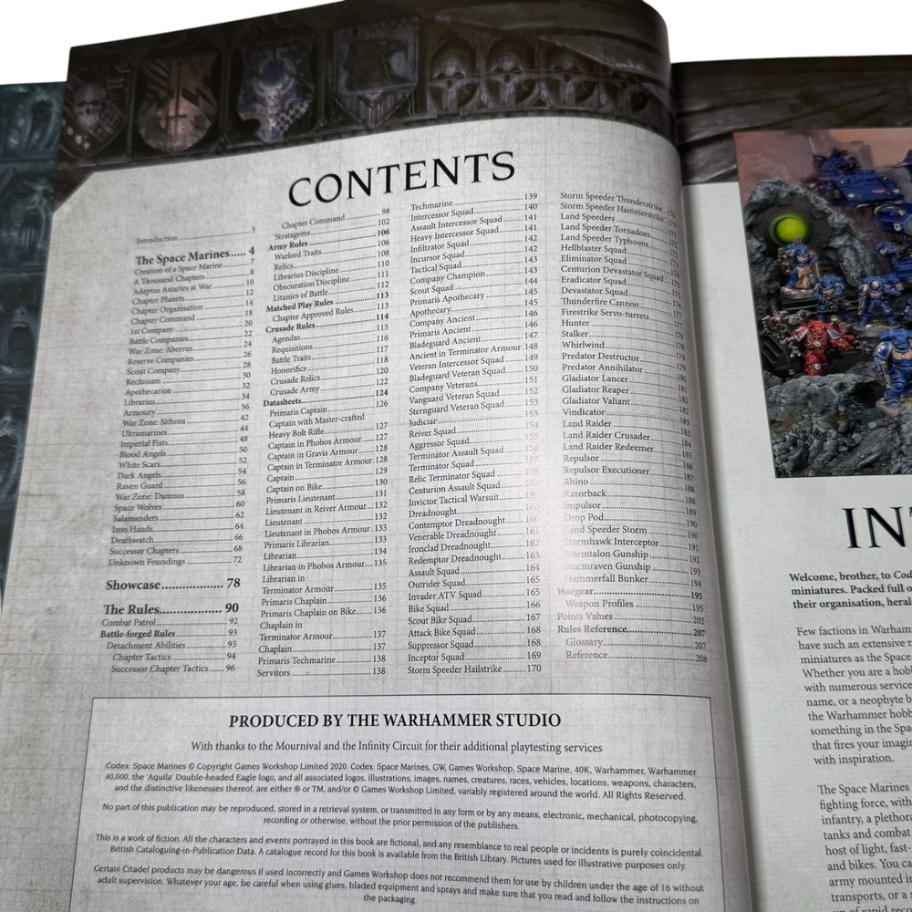 Games Workshop Warhammer 40k Codex: Space Marines 9th Edition - NEW