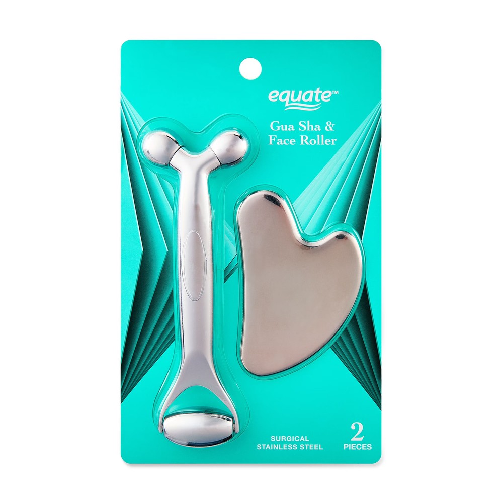 Equate Gua Sha and Face Roller, 2 Piece