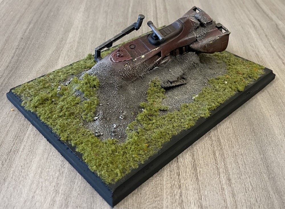 Star Wars Crashed Speeder Display Base ( 5in x 7in)