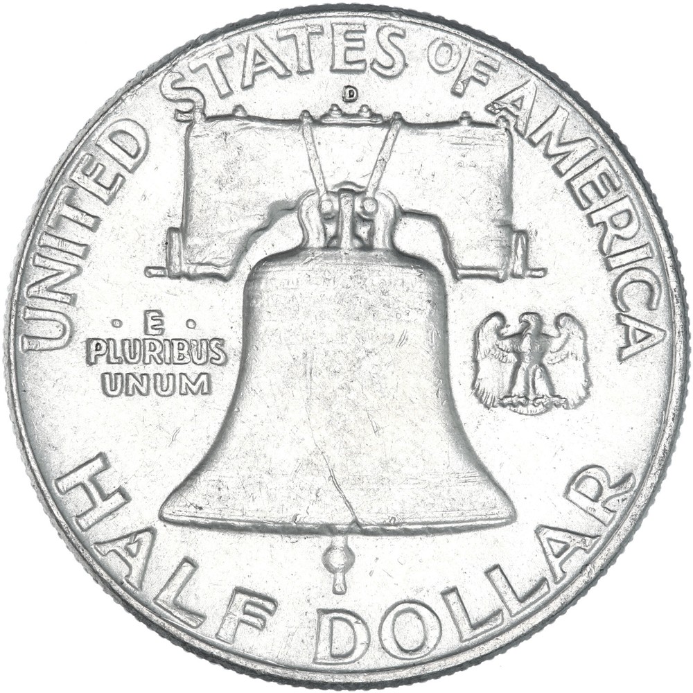 1961 D Franklin Half Dollar About Uncirculated 90% Silver