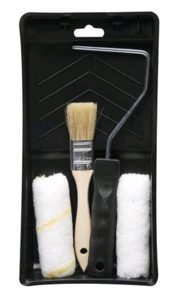 Mini Paint Brush Kit 5 Piece 4" Roller Length Polyester
