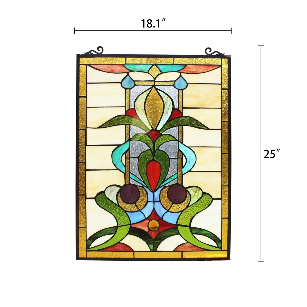25" Stained Glass Window Hanging Panel Suncatcher