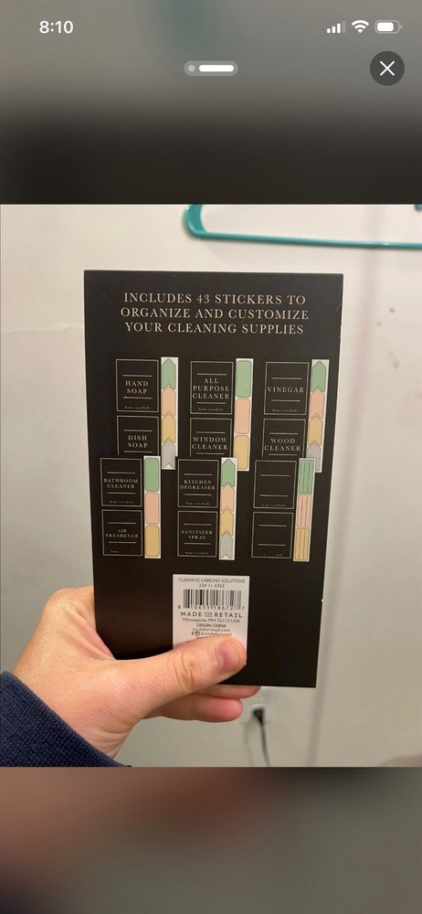 Cleaning Organizing Labels (43 labels) NEW