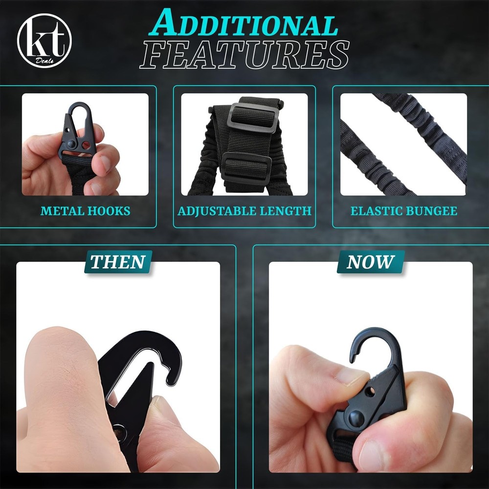 Tactical Rifle Sling 2 Point Gun Shoulder Strap Adjustable Two Points Sling with
