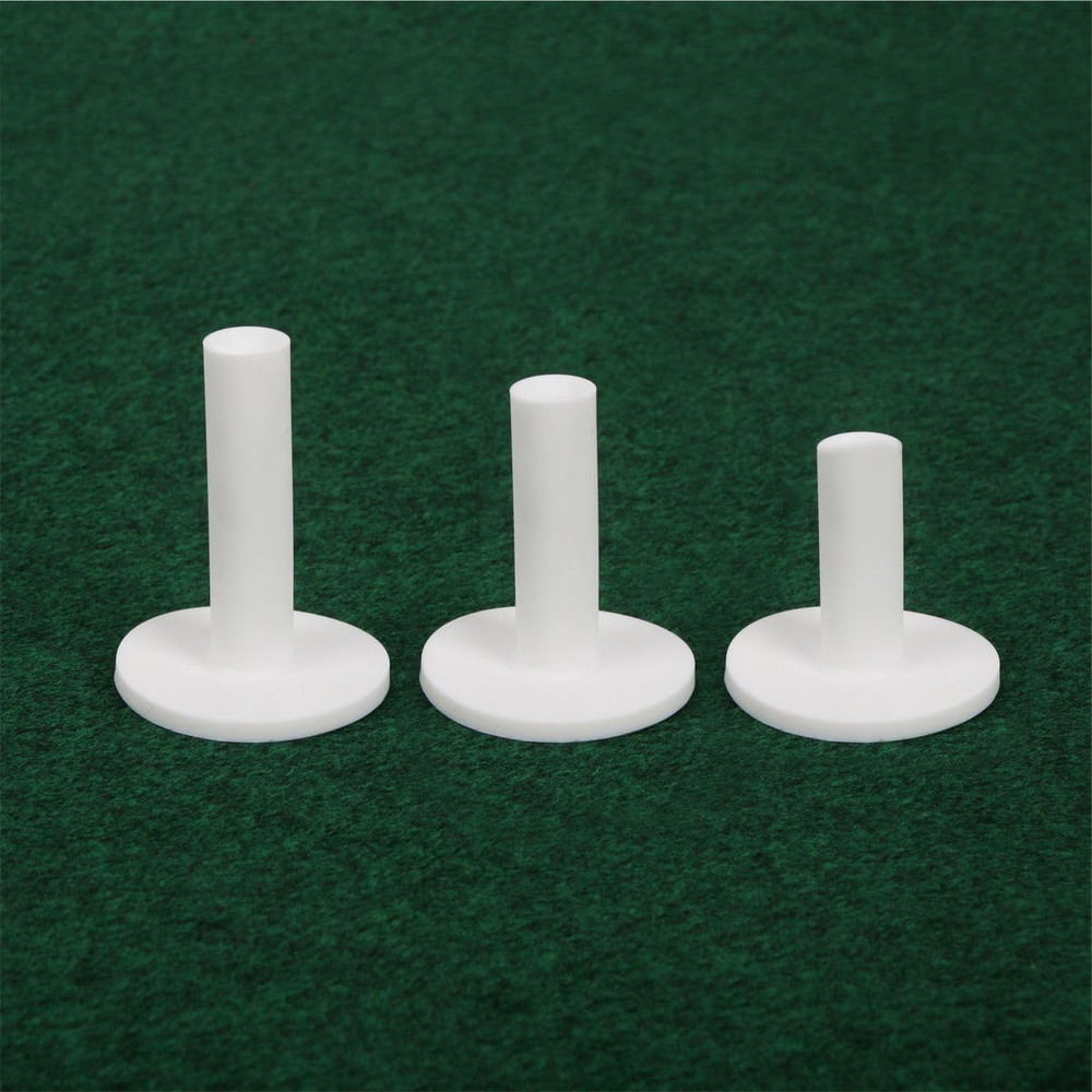 Rubber Driving Range Golf Tees for Range Mats or Simulator (3 Pack Assorted Size