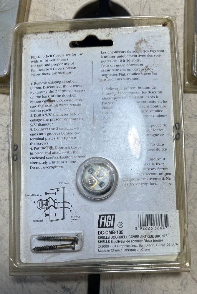 7 NEW HAND CAST SOLID BRASS DOOR BELL COVERS