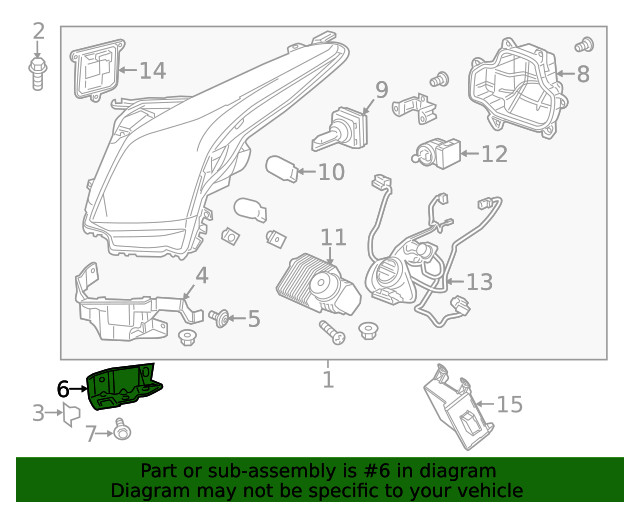 Genuine GM Driver Side Headlamp Bracket 22941179