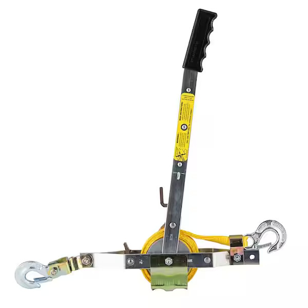 Web Strap Puller Come Along Tool Heavy-duty Tempered Steel Frame 1-Ton Capacity