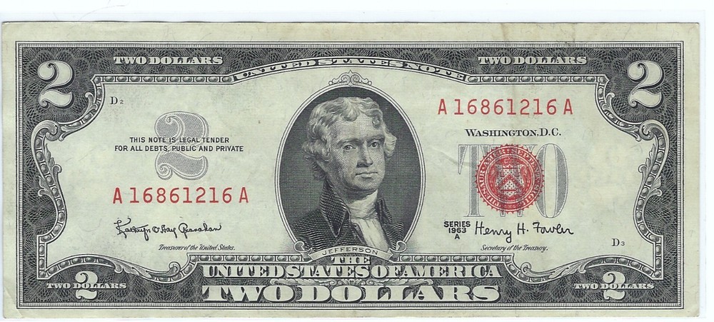 1963 A $2 UNITED STATES NOTE