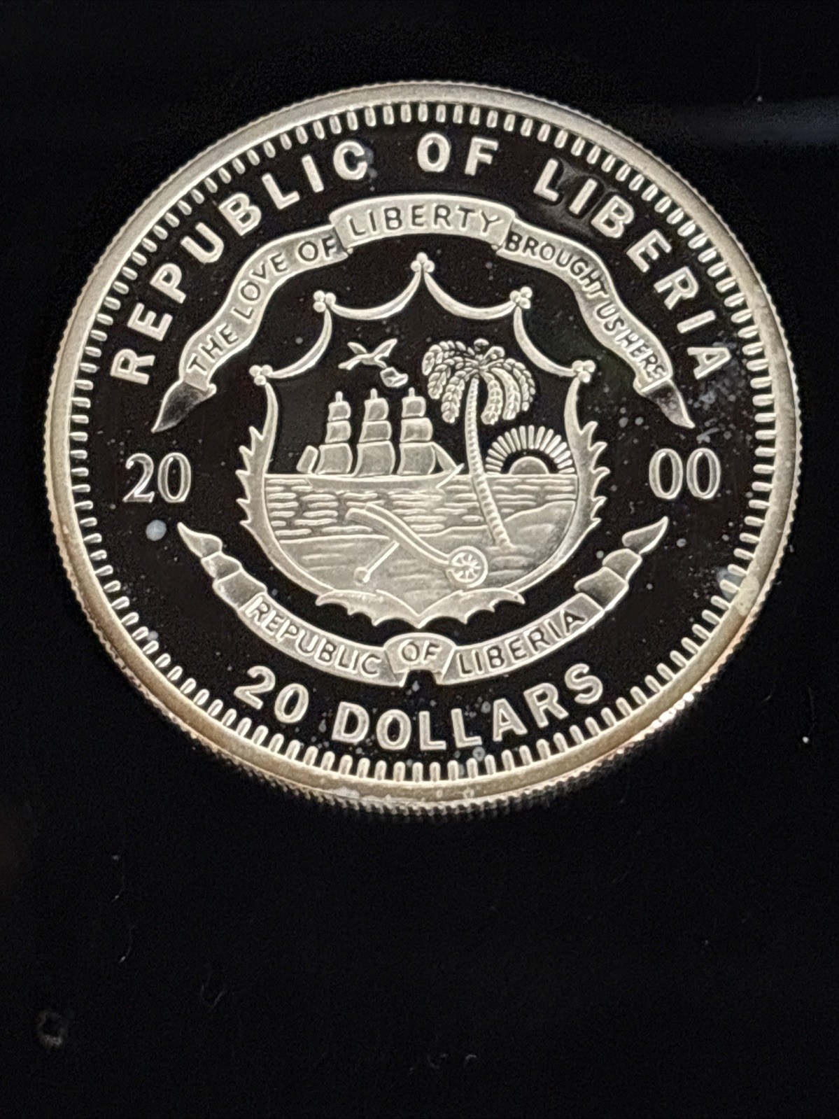 $20 Stonewall Jackson .999 Fine Silver Liberia Made In Germany 2000