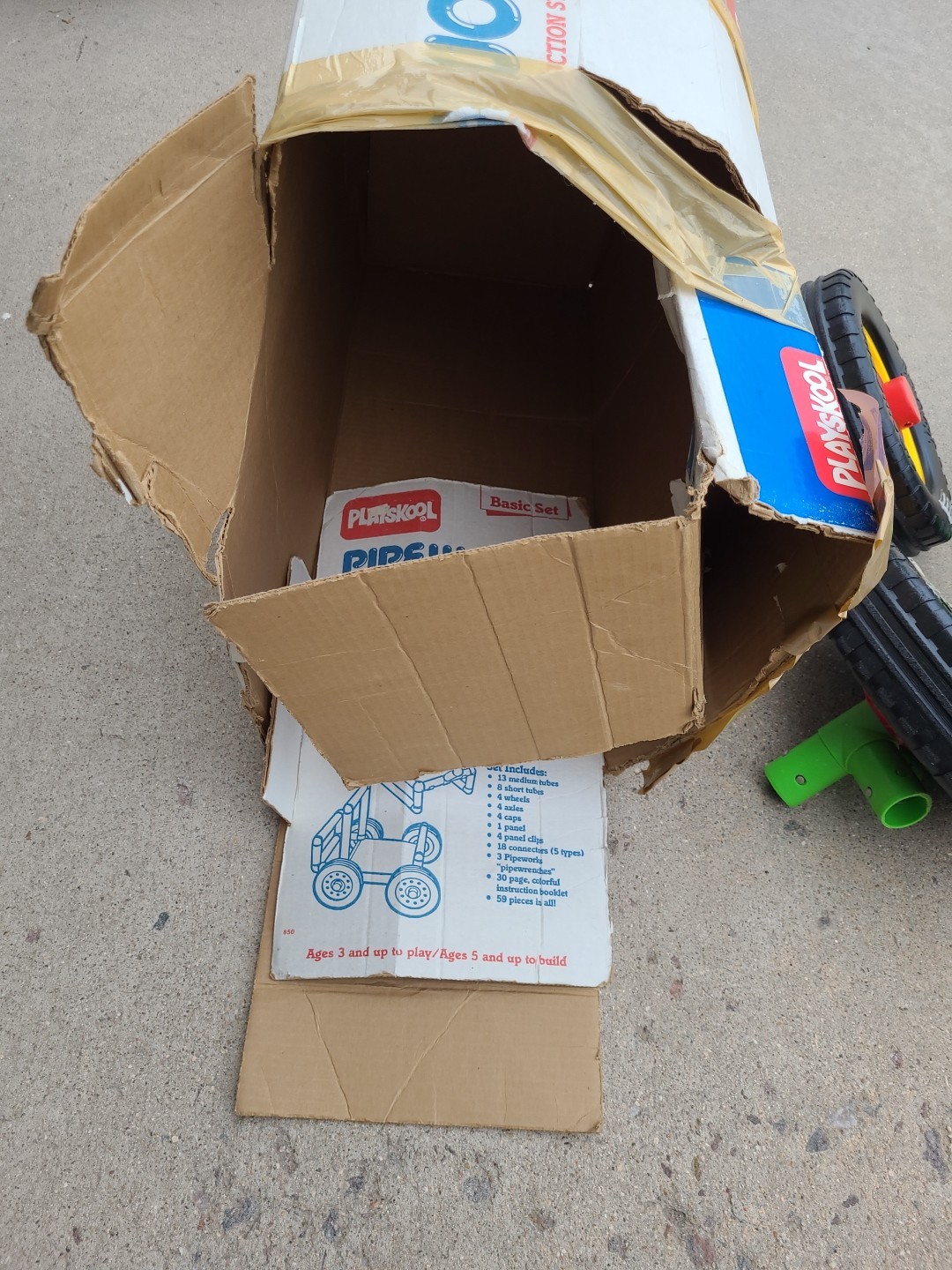 Vintage 1986 Playskool Pipeworks 1000 Basic Set Building Toy Broken Pieces