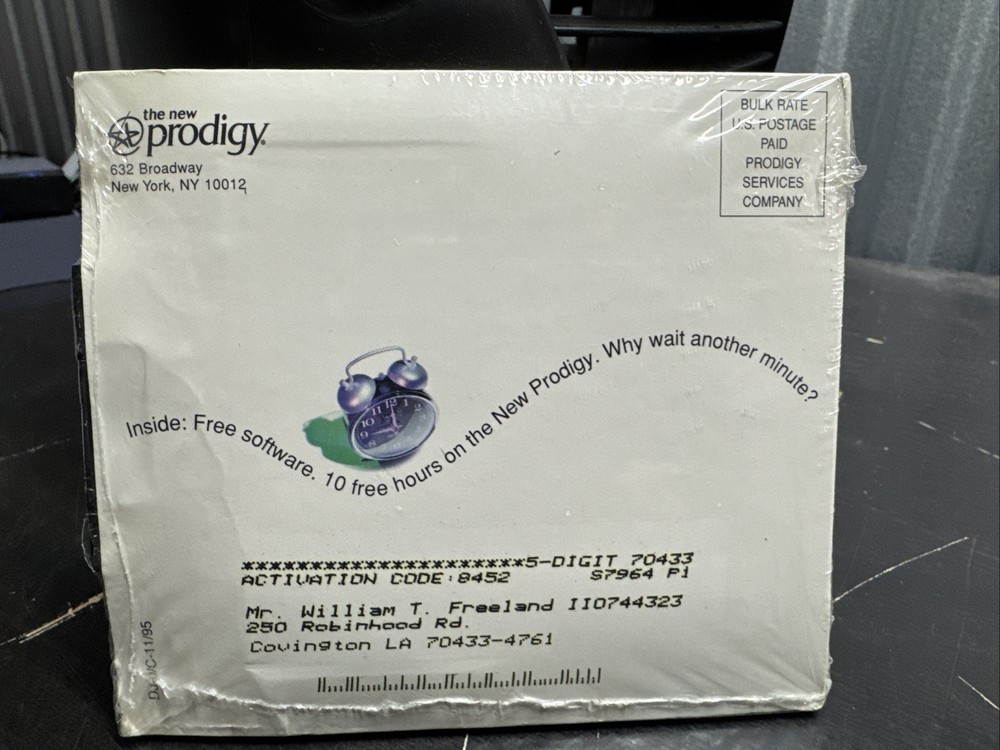 SOFTWARE Prodigy 1995 Install CD Brand New Sealed 11/95