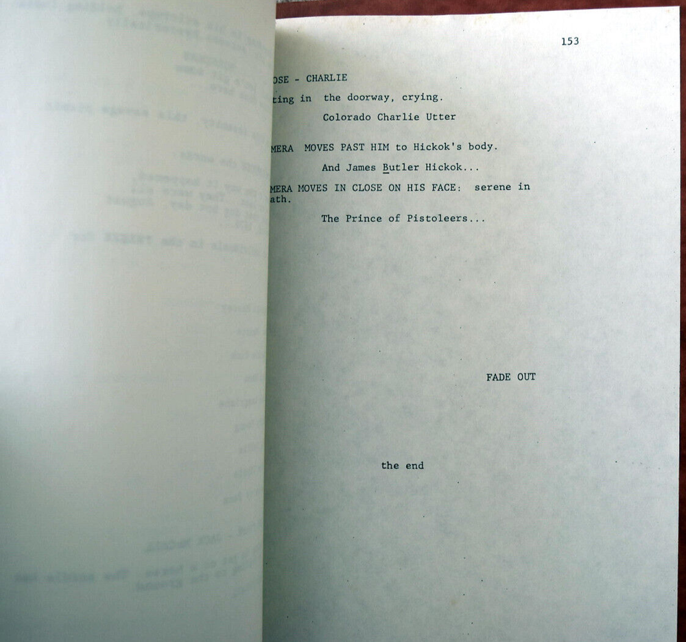 Hickok "Working Title" Original Screenplay Script