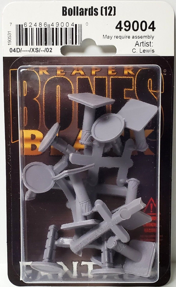 BOLLARDS Reaper Miniatures Bones Black REM49004 D&D