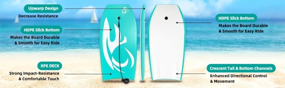 Body Board Lightweight with EPS Core