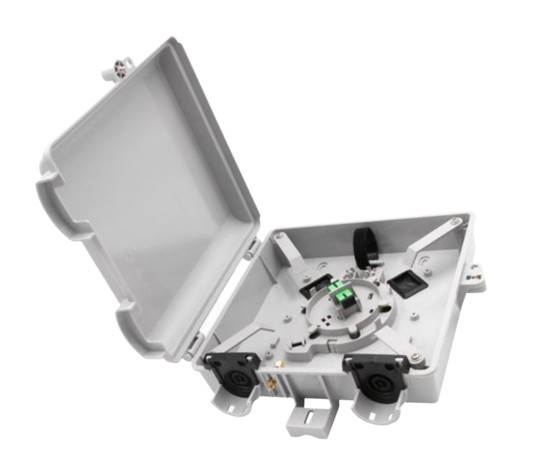 Fiber Optic NID FTTH Box Loaded w/1 SCAPC Adapter Meant for splicing, 1 Unit