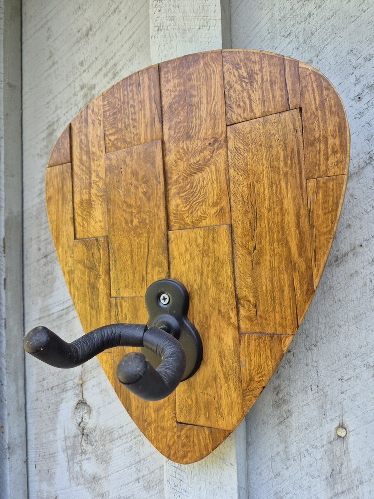 Guitar Pick, Guitar Wall Hanger, Guitar Wall Mount, Hickory