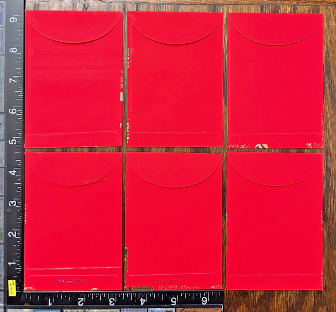 LUCKY MONEY RED ENVELOPES LUNAR CHINESE NEW YEAR OF THE HORSE 2026 - 6 ENVELOPES