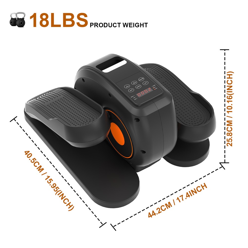 Compact Under Desk Elliptical Machine, Portable - Adjustable Speed Leg Exerciser