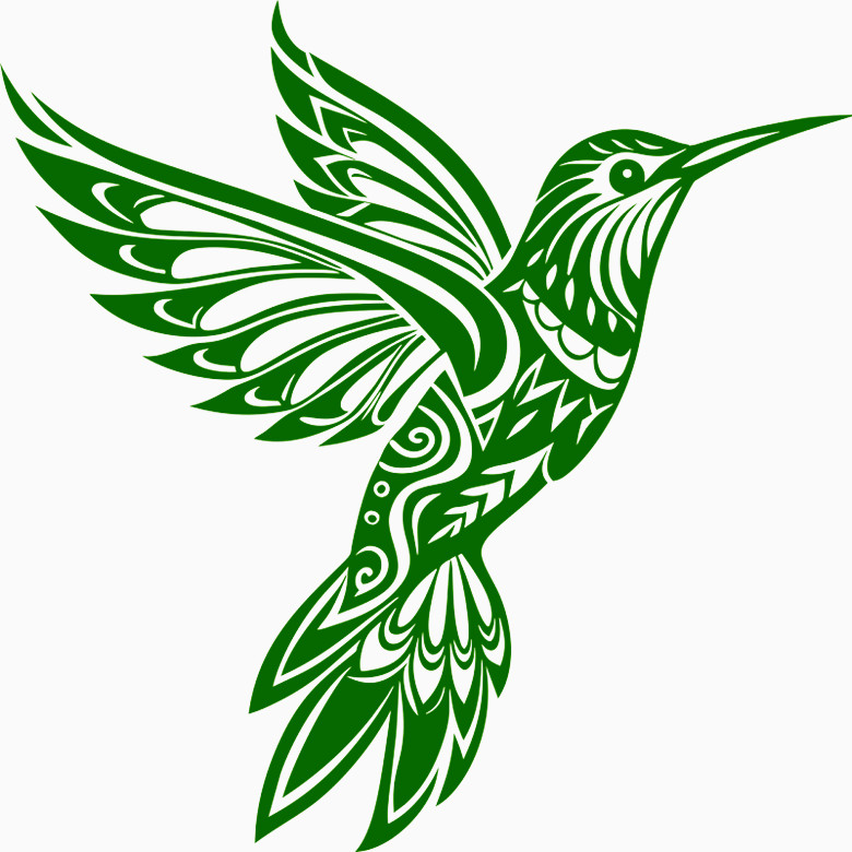 30 Custom Green Mystical Bird Personalized Address Labels