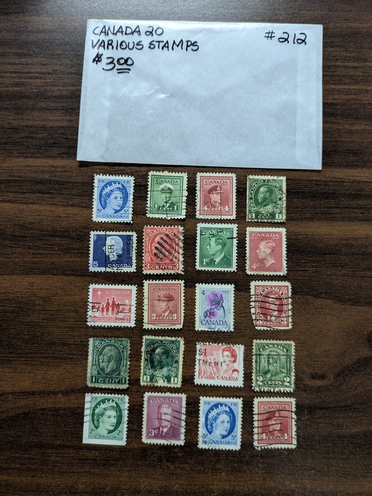 Canada Postage Stamps - Canada - Vintage - 20 Various Stamps (212)