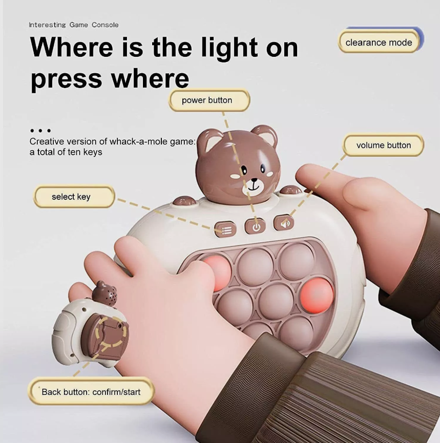 Pop Push it Game Controller Sensory Fidget Toy Electronic Whack Mole