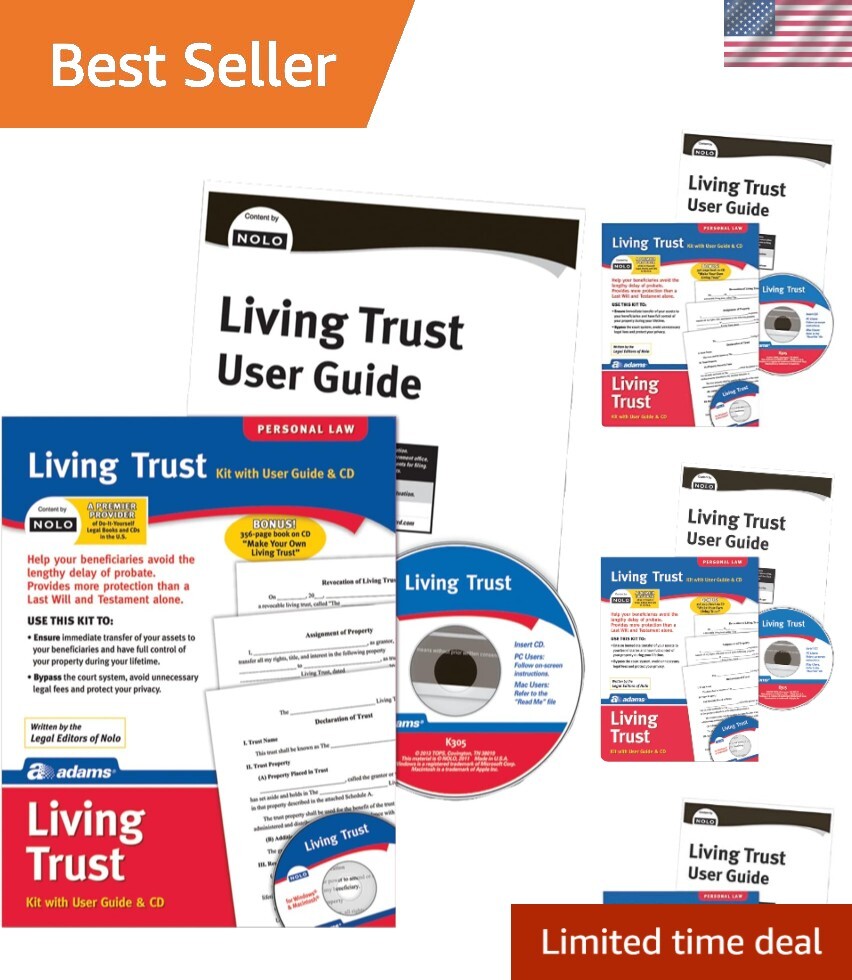 Living Trust Kit, Forms and Instructions, Includes CD , White