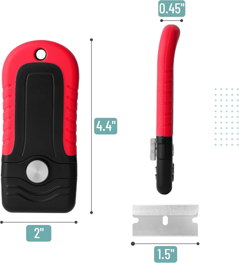 Razor Blade Scraper With 10Pcs Extra Blades Multi-Purpose Cleaning Scraper Tool