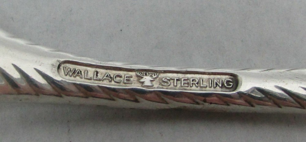 WALLACE ORCHID ELEGANCE STERLING SILVER 8 1/2" COLD MEAT FORK