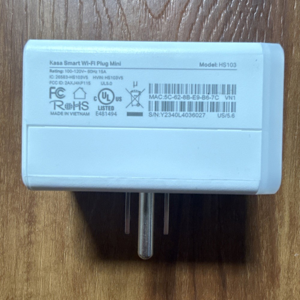 TP-Link Kasa Smart Wi-Fi Plug Mini Model: HS103