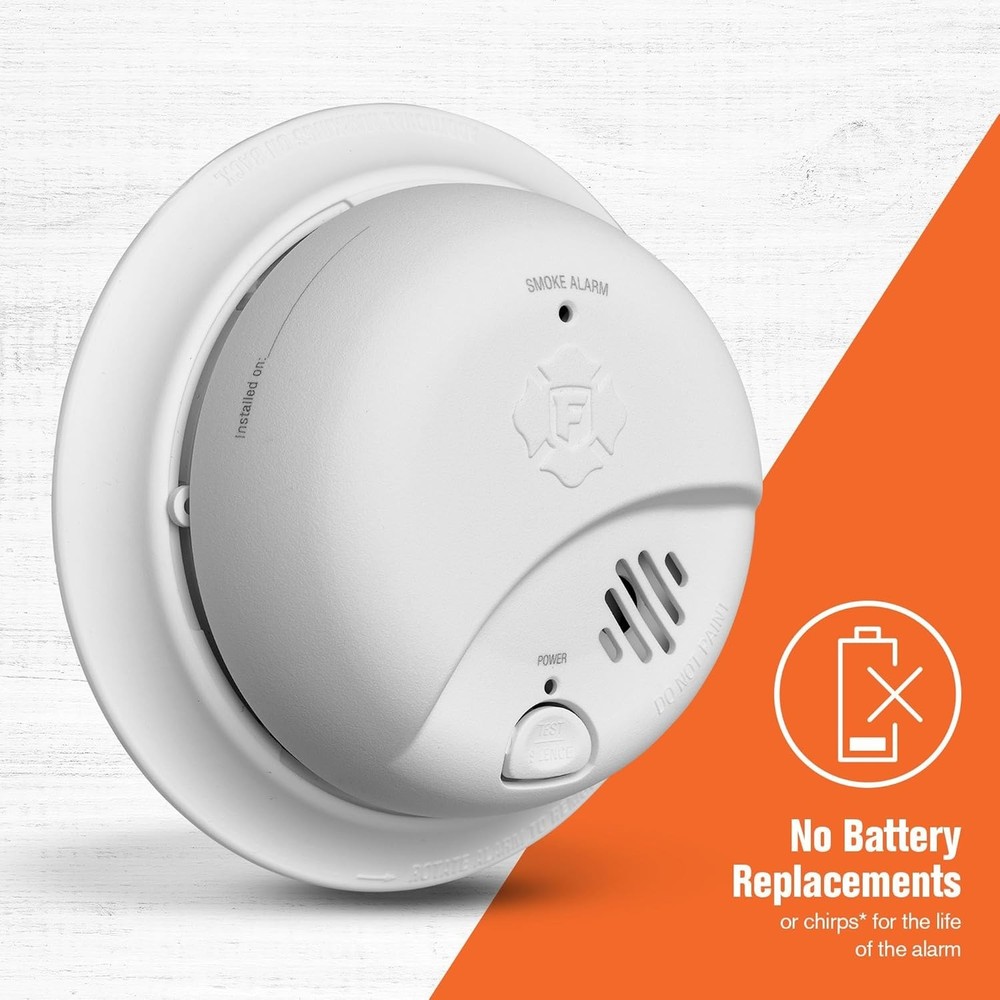 Smoke Alarm, 10- Sealed Battery Detector with & Silence Button, , 1-Pack